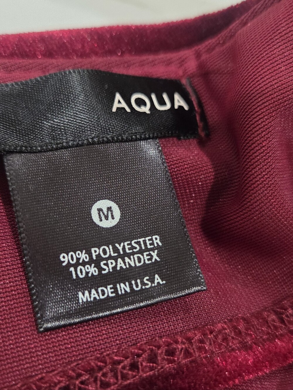 Aqua Velvet High-Low Wrap Dress in Burgundy M. - Picture 6 of 11